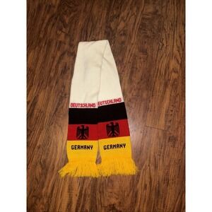 Germany Deutschland Double Sided Soft Knit Soccer Scarf 64x6.5 Inches
